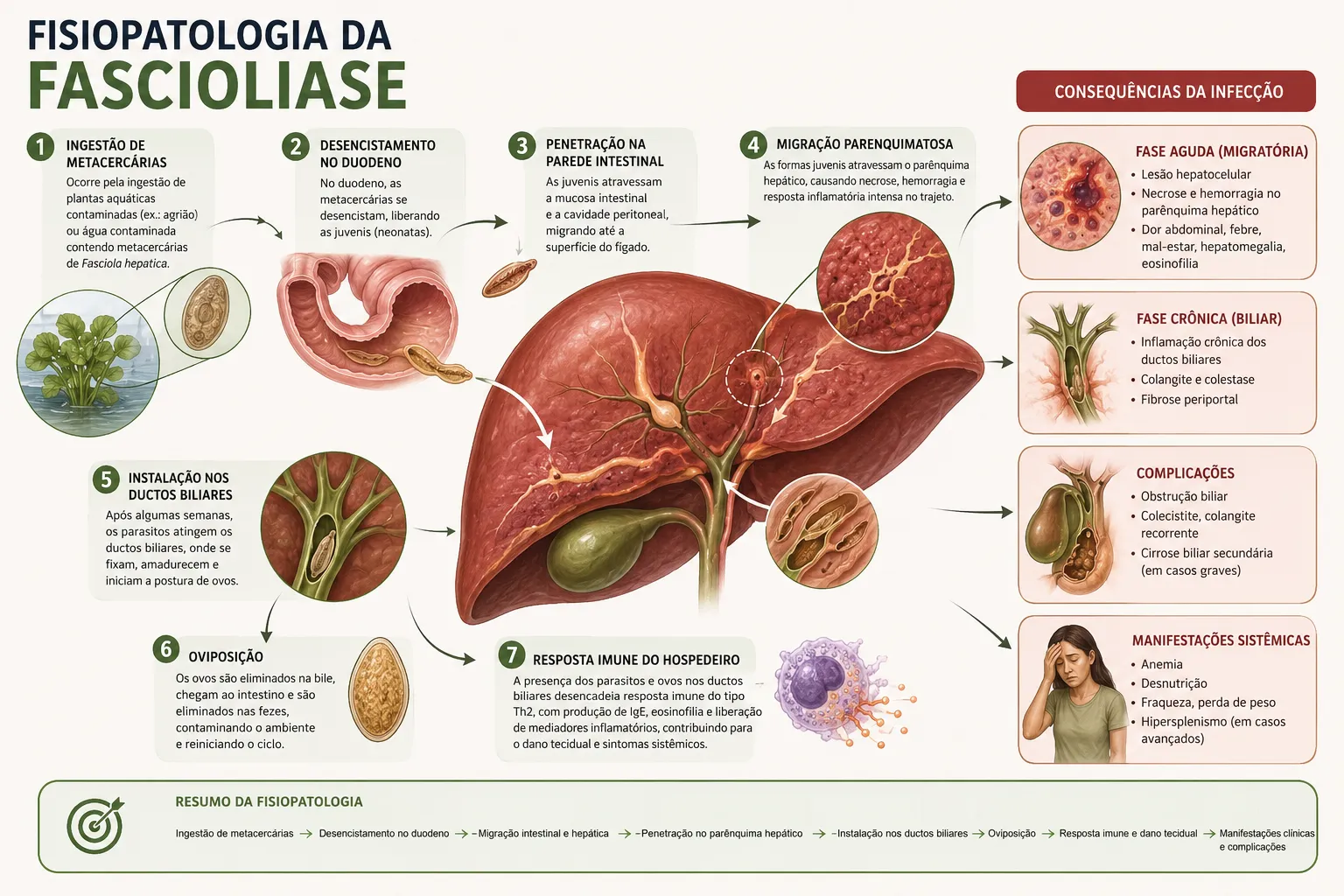 Ruminante ↔ água doce ↔ caramujo ↔ vegetação